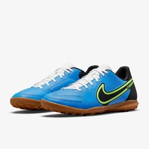 Nike Kids Blue Black Lime Green Indoor Soccer Sneakers